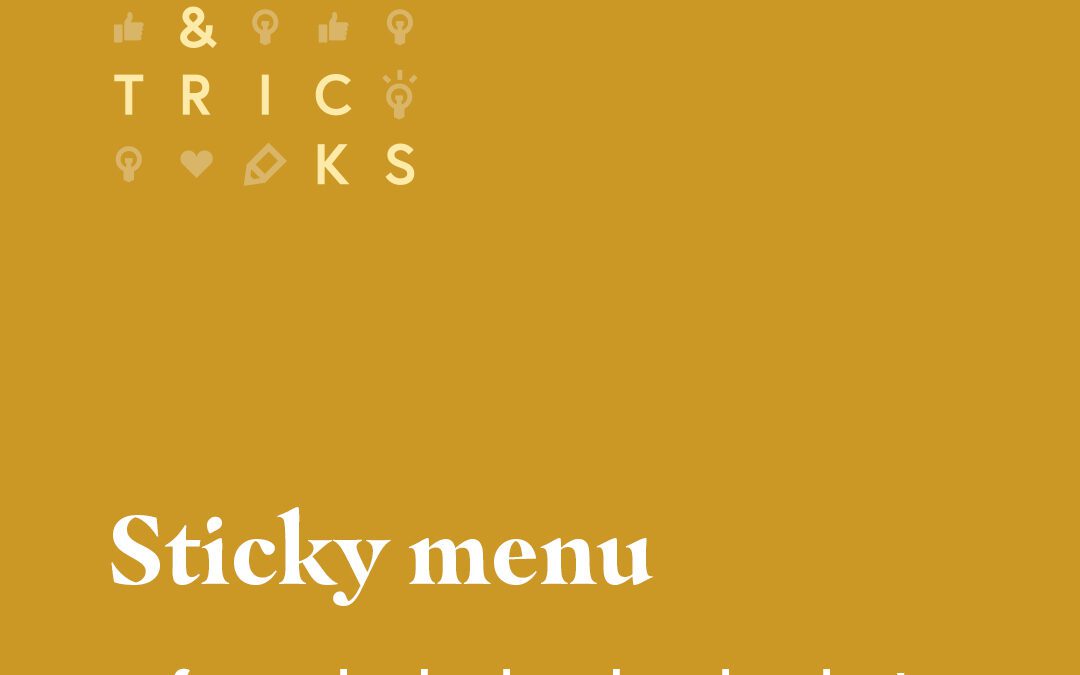Sticky menu